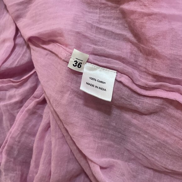 Banjanan Constance Pink Maiden Grass Raspberry Rose Midi Dress Sz XS Ruffle - Picture 13 of 14